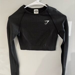 Gymshark Black Long Sleeve Crop Top